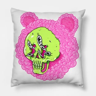 Fluffy Skull Pillow