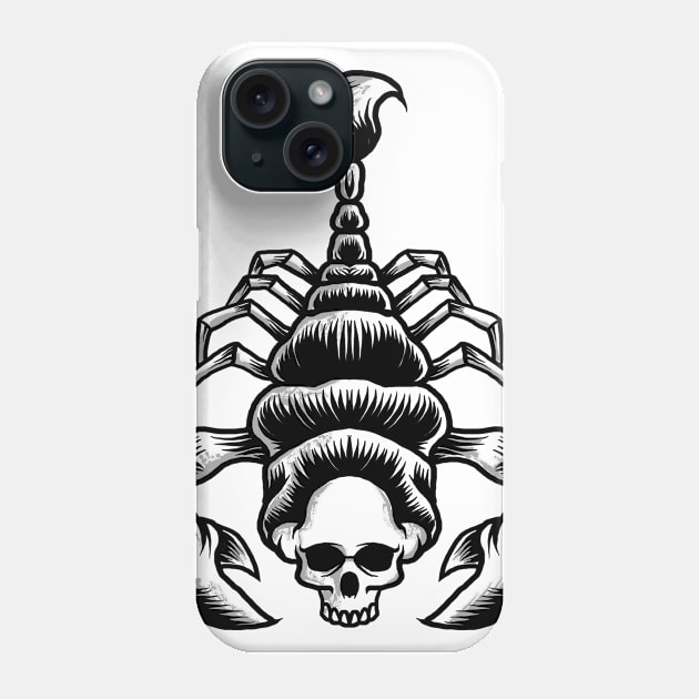 Scorpio skull Phone Case by Luckyart11