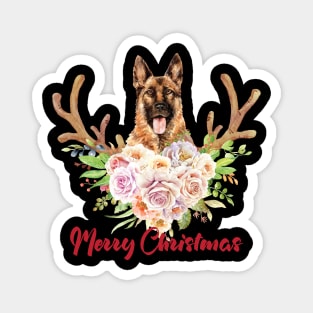 Christmas German Shepherd Magnet