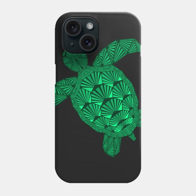 Art Deco Turtle Phone Case by artsytoocreations