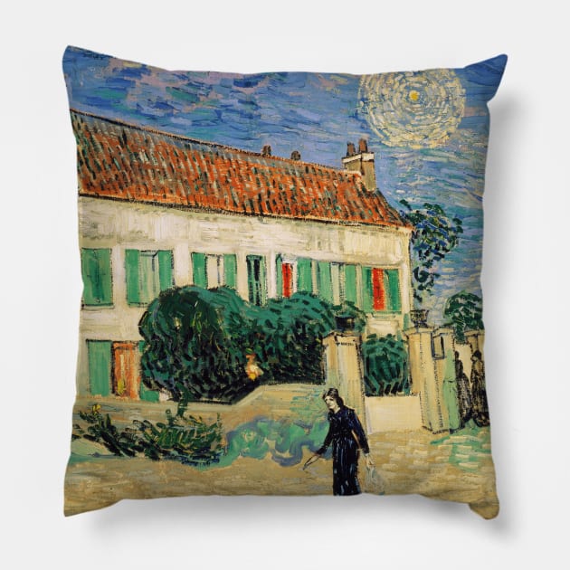 White House Night Star Planet Venus Vincent Van Gogh Pillow by terrybain