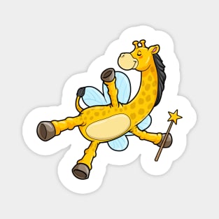 Giraffe as Bee with Wings and Magic wand Magnet