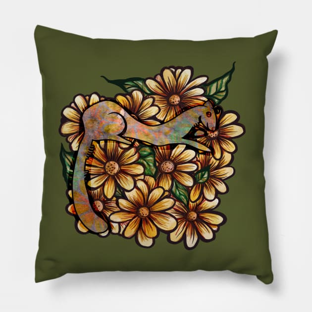 Daisy Ferret Pillow by bubbsnugg
