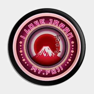 Mount Fuji - I Love Japan Pin