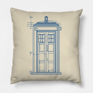 Tardis Blue Print Pillow