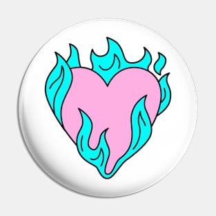 Heart in flame Pin