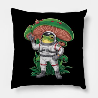 Astronaut Cottagecore frog Aesthetic Men Women Mushroom Pillow