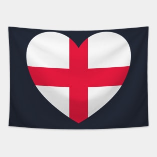 England Flag Heart Tapestry