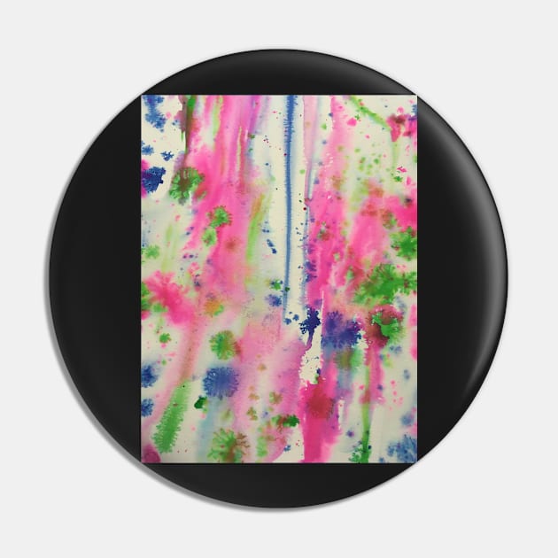 Colorful Ink Bleed Pin by artmarieso