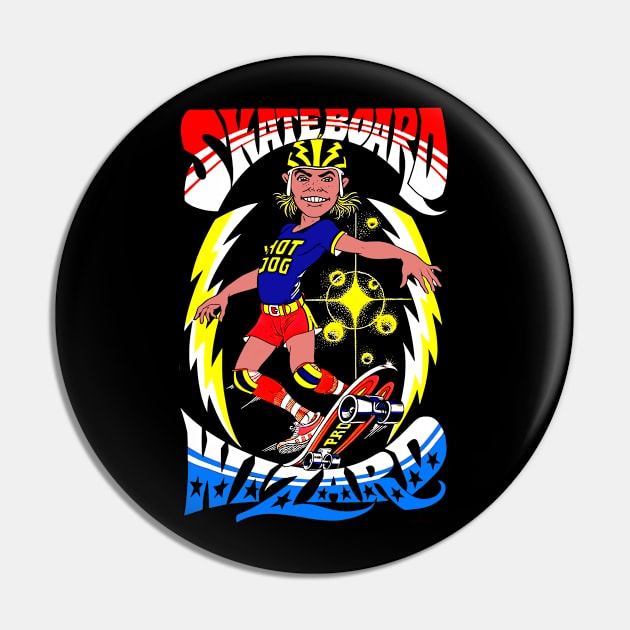 Skateboard Wizard Pin by Viper Vintage