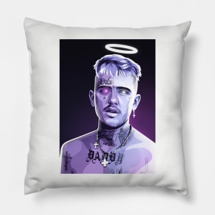 lil peep neon drawing style Pillow