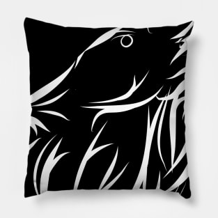 Tribal Howling WOlf Pillow