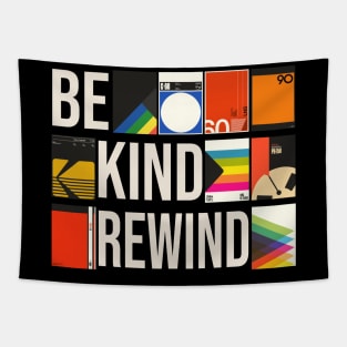 Be Kind Rewind // VHS 80s Nostalgia Dark Theme Tapestry