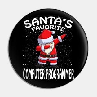 Santas Favorite Computer Programmer Christmas Pin