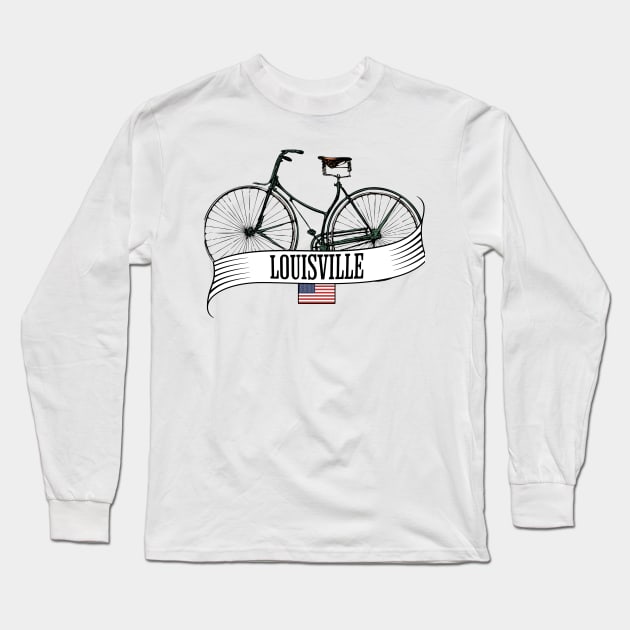 alvarsprints Louisville Kentucky American Flag Bicycle Long Sleeve T-Shirt