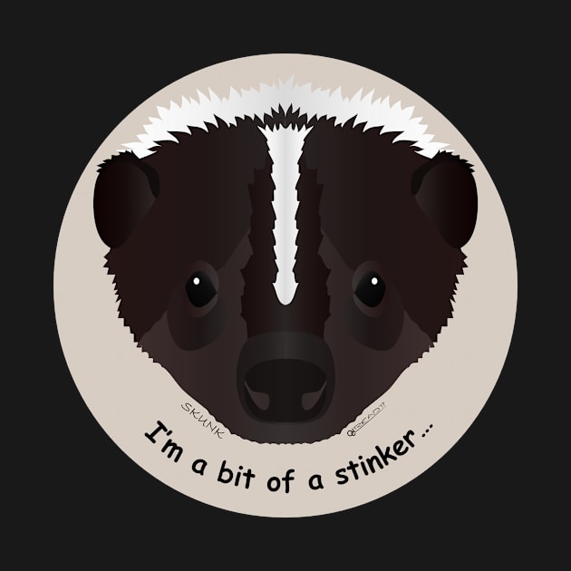 Baby Skunk - I'm a bit of a stinker! by FunkilyMade