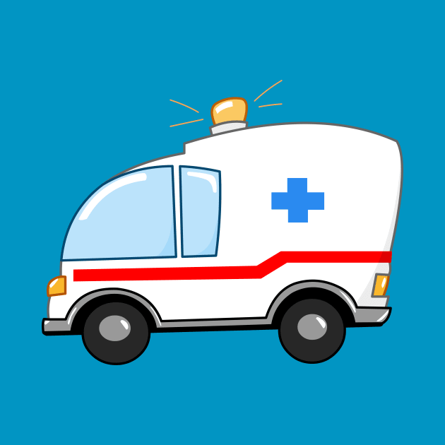 Ambulance Cartoon by DigiToonsTreasures