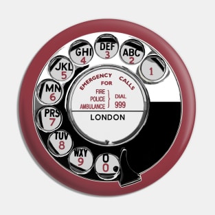 Retro British Rotary Dial Phone Pin