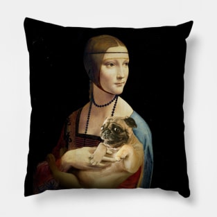 Lady with a Pug Pillow