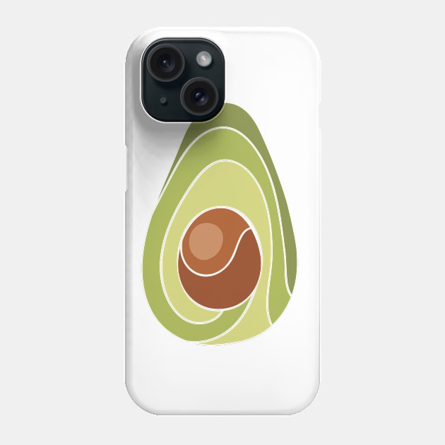 Avocado - Stylized Food Phone Case by M.P. Lenz