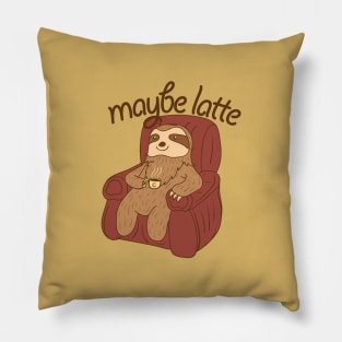 sloth and latte Pillow