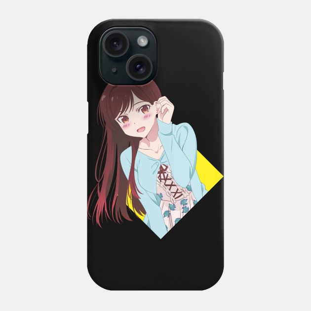 Mizuhara Chizuru large logo from Rent A Girlfriend Anime and Manga Phone Case by zerooneproject