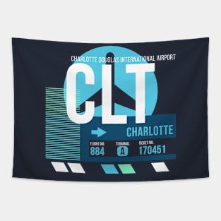 Charlotte (CLT) Airport // Sunset Baggage Tag Tapestry