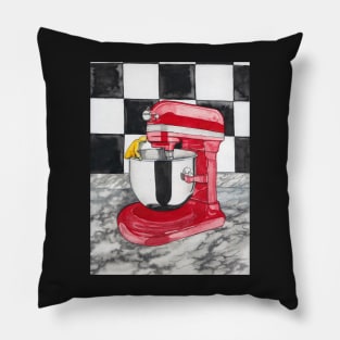 Batter Up -- Surreal Kitchen Mixer Watercolor Pillow