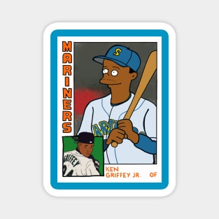 Homer at the Bat KEN GRIFFEY JR Simpsons Parody MARINERS Baseball Card T-Shirt Magnet