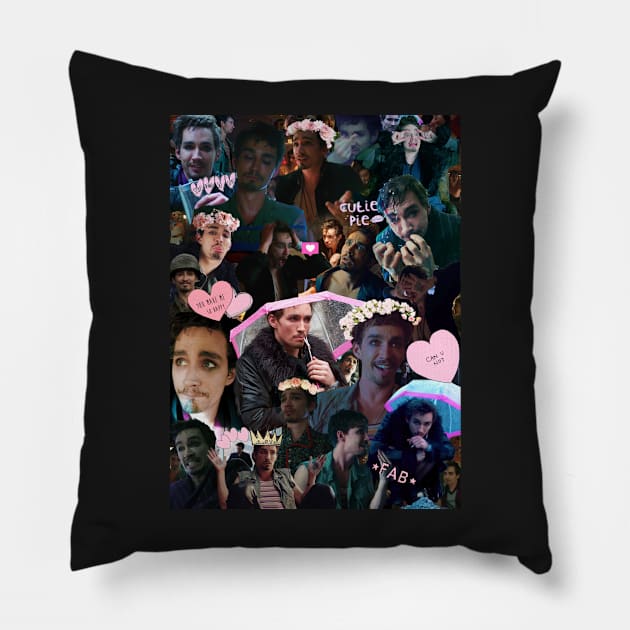 Klaus Hargreeves Collage Pillow by risharight