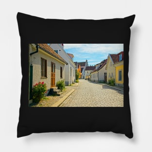 A Walk Through Historic Visby, Sweden Pillow