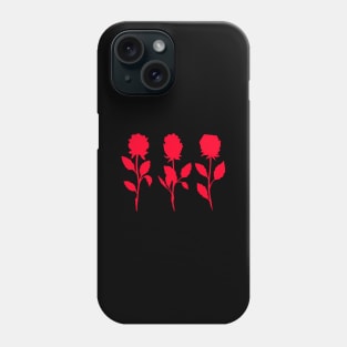 3 Red Roses Goth Gothic Phone Case