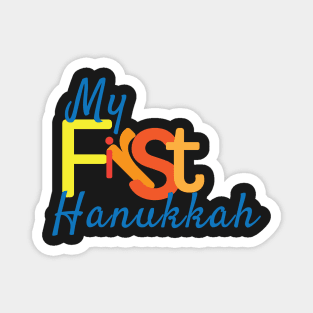 My First Hanukkah Blue Orange Magnet