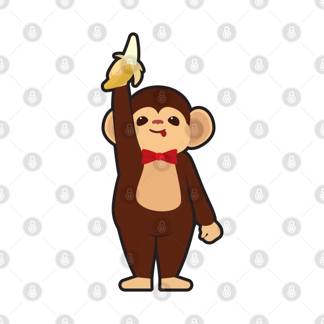 Monkey with Banana by Markus Schnabel