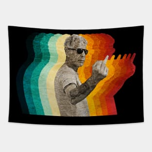 Anthony Bourdain Retro Vintage Fade Tapestry