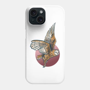 Barn owl in flight Phone Case