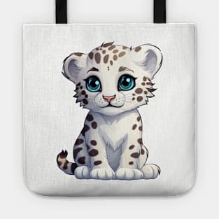 Snow Leopard Cute Cub Tote