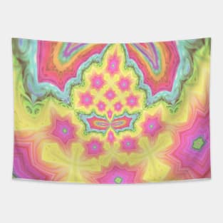 Pink Floral Tie Dye Psychedelic Tapestry