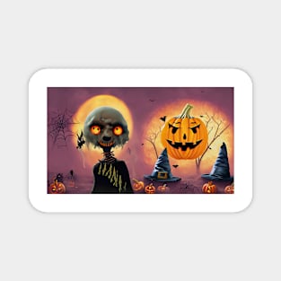 Spooky Couple in the Cornfield Magnet