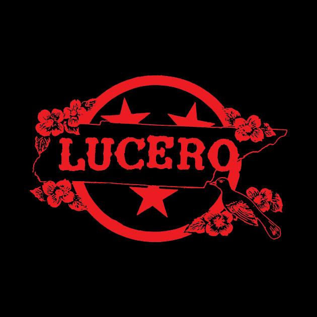 Lucero Band Text Logo Red by tinastore