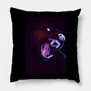 Menacing Crystal Teeth Dog Pillow