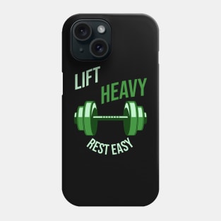 Lift heavy rest easy, full green! Phone Case