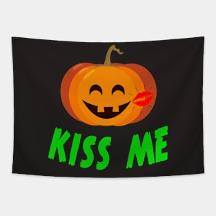 Halloween Pumpkin - Kiss Me Tapestry