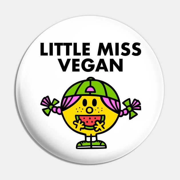 Little Miss Vegan Pin by Broccoliparadise