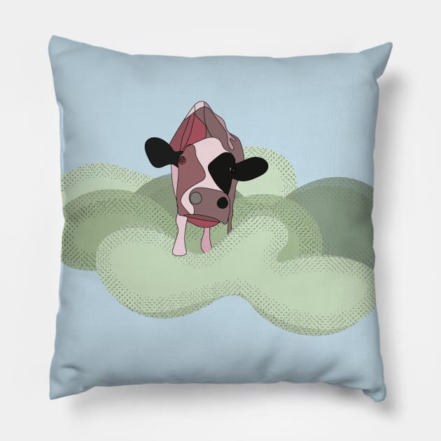 Cow in Cow heaven Pillow by Window House