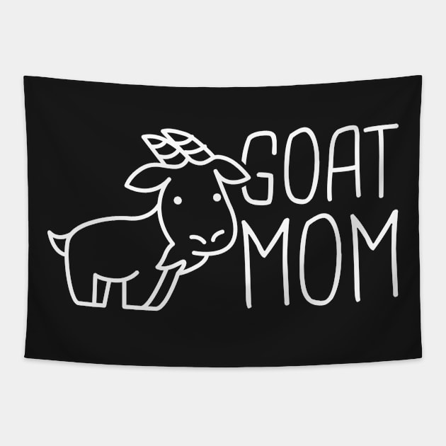 Cute Goat Mom Design Tapestry by MeatMan