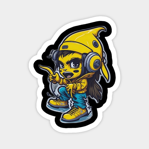 Banana hip hop Magnet by Rizstor