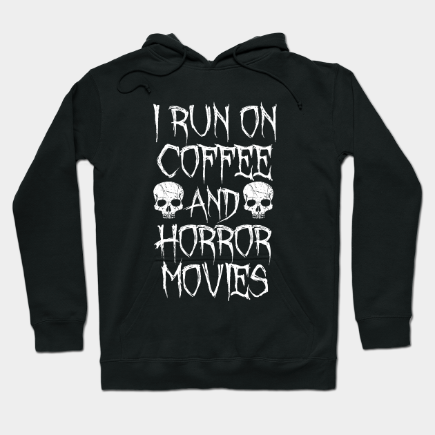 horror movie hoodie black and white