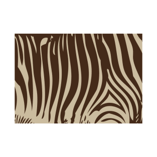 Zebra Stripes | Zebra Print | Animal Print | Chocolate Brown and Beige | Stripe Patterns | Striped Patterns | T-Shirt