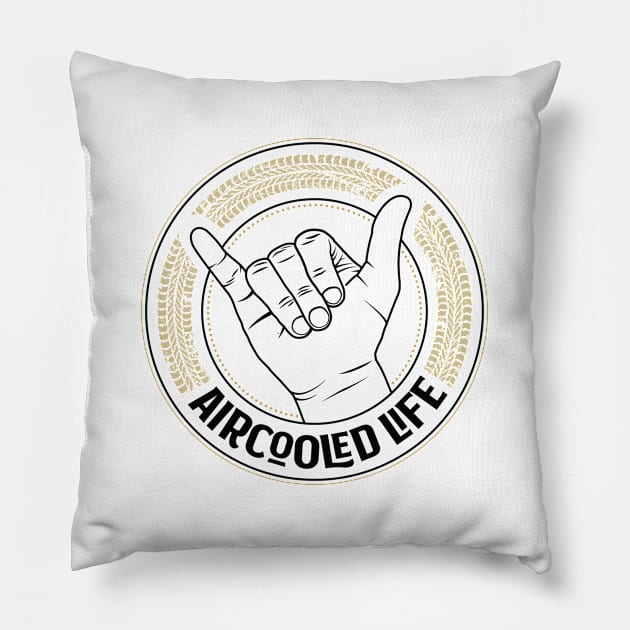 Air cooled Vdub Greeting / Shaka wave - Aircooled Life Pillow by Aircooled Life